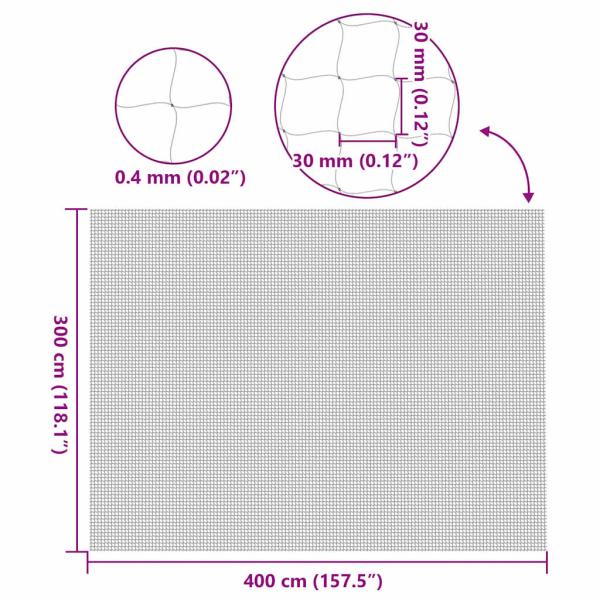 Katzennetz Transparent 4x3 m Nylon