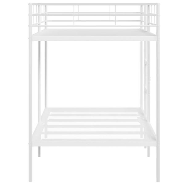 Etagenbett ohne Matratze Weiß 107x203 cm Stahl