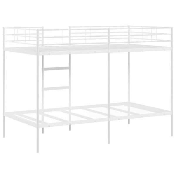 Etagenbett ohne Matratze Weiß 107x203 cm Stahl