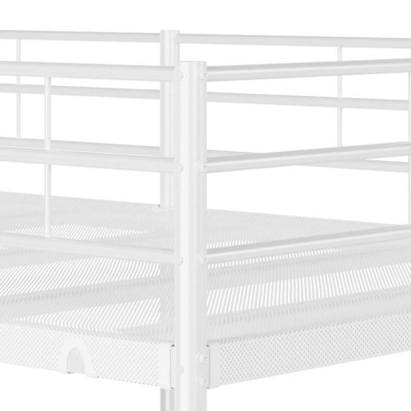 Etagenbett ohne Matratze Weiß 107x203 cm Stahl