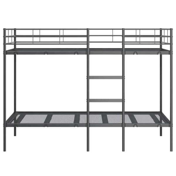 Etagenbett ohne Matratze Schwarz 100x200 cm Stahl