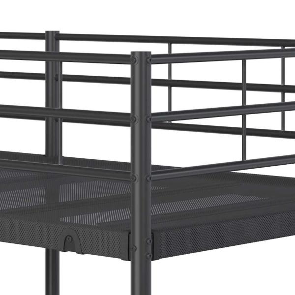 Etagenbett ohne Matratze Schwarz 100x200 cm Stahl