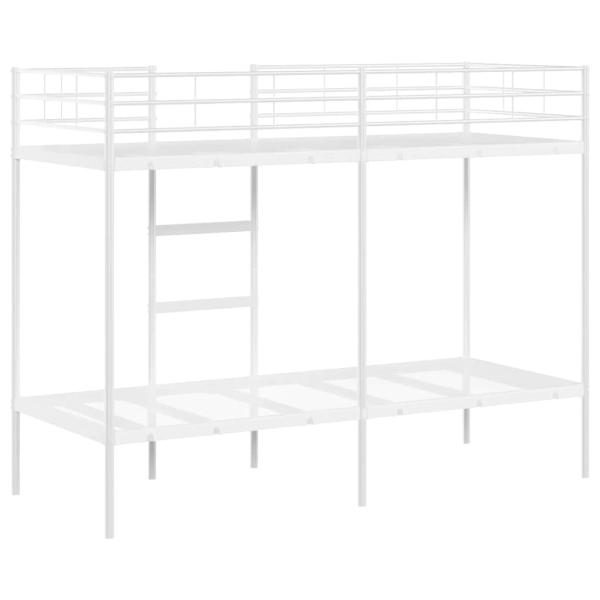 Etagenbett ohne Matratze Weiß 75x190 cm Stahl