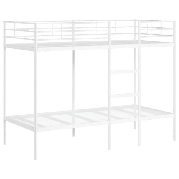 Etagenbett ohne Matratze Weiß 100x190 cm Stahl