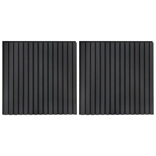 Akustik Wandpaneele 2 Stk. Lamellen 60,5x60 cm Eichenfurnier