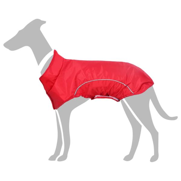 ARDEBO.de - Hunde Regenmantel mit Reflexstreifen Polyester Rot S