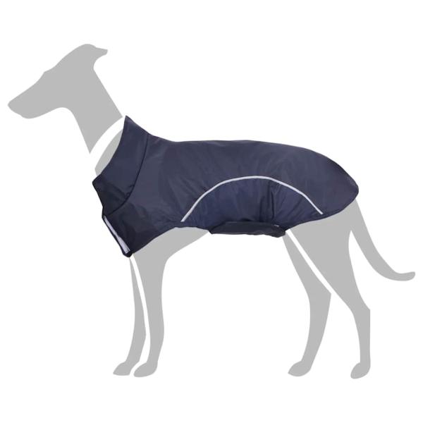 ARDEBO.de - Hunde Regenmantel mit Reflexstreifen Polyester Marineblau XXS
