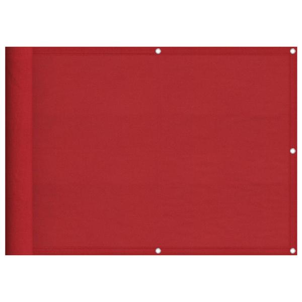 Balkon-Sichtschutz Rot 75x700 cm 100 % Polyester-Oxford