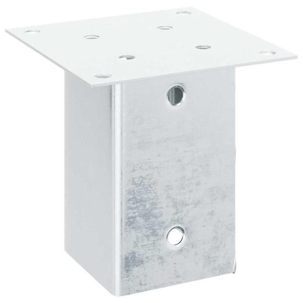 Pfostenträger Quadratisch 4Stk. Silber 81x81mm Verzinkter Stahl