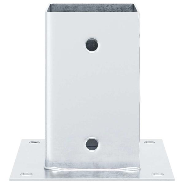 Pfostenträger Quadratisch 4Stk. Silber 81x81mm Verzinkter Stahl