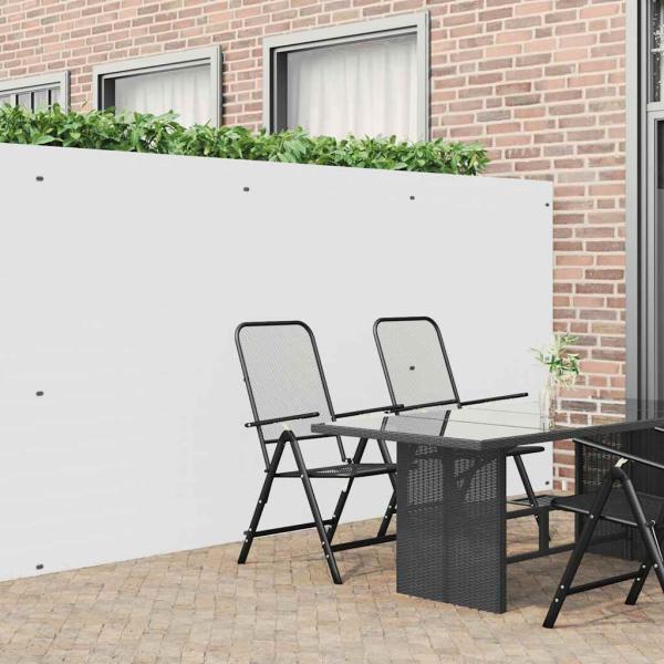 ARDEBO.de - Gartenzaun Doppelseitig Weiß 1,8x3 m PVC