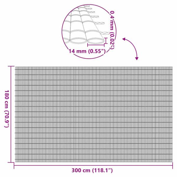 Gartenzaun Doppelseitig Weiß 1,8x3 m PVC