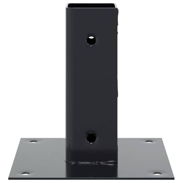 Pfostenträger Quadrat 4 Stk. 51x51 mm Pulverbeschichteter Stahl