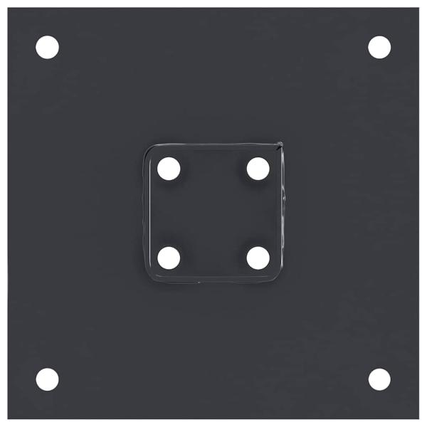 Pfostenträger Quadrat 4 Stk. 51x51 mm Pulverbeschichteter Stahl