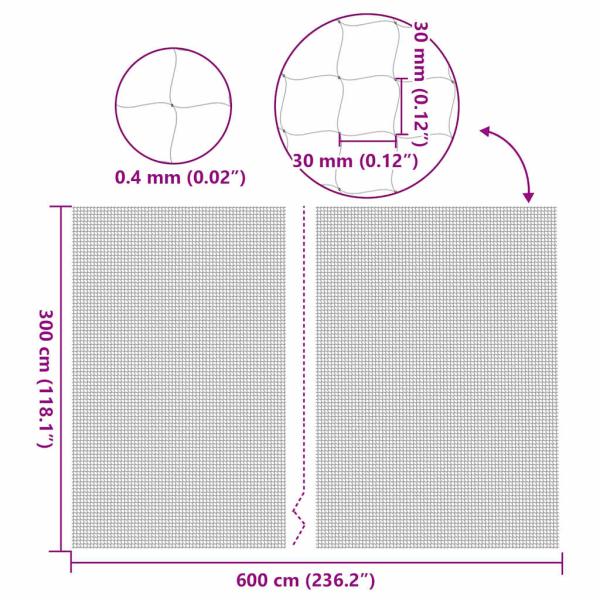 Katzennetz Transparent 6x3 m Nylon