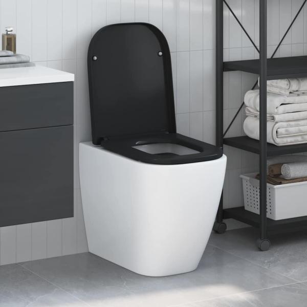 ARDEBO.de - Schnellverschluss-Toilettensitz mit sanftem Schließen Duroplast Schwarz