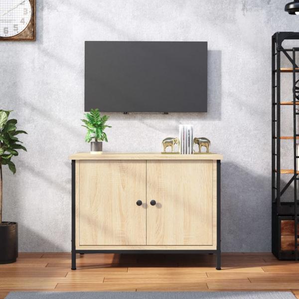 ARDEBO.de - TV-Schrank mit Türen Sonoma-Eiche 60x35x45 cm Holzwerkstoff