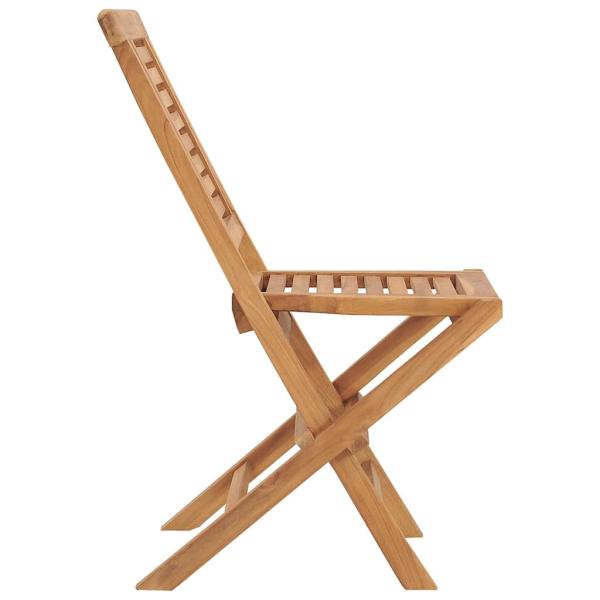 Klappstühle, 2 Stück, 47 x 63 x 90 cm, Massivholz Teak