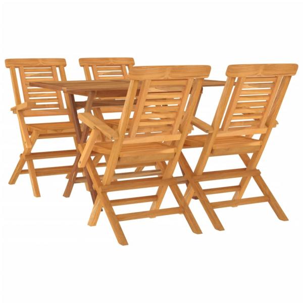 ARDEBO.de - 5-tlg. Garten-Essgruppe Massivholz Teak
