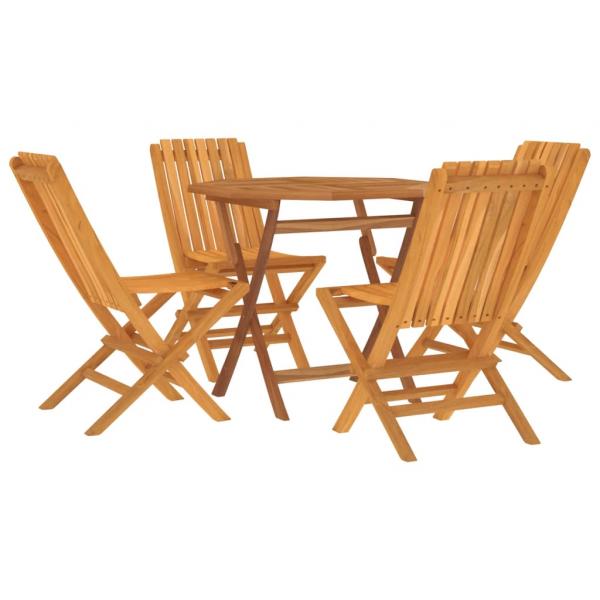 5-tlg. Garten-Essgruppe Massivholz Teak