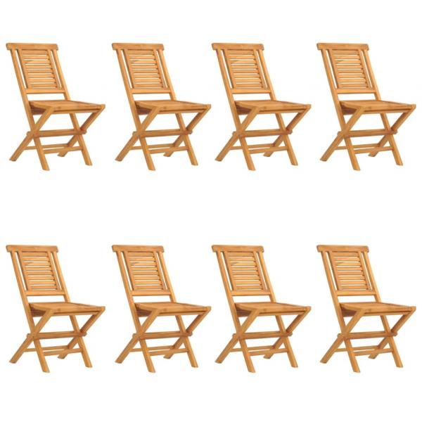 ARDEBO.de - Gartenstühle 8 Stk. Klappbar 47x63x90 cm Massivholz Teak