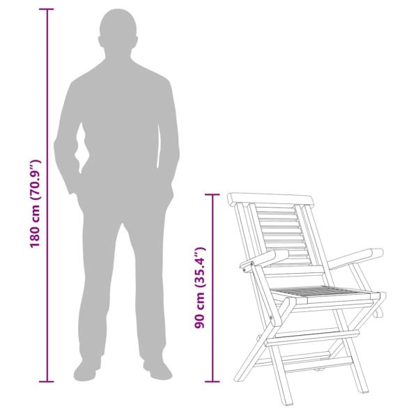 ARDEBO.de - Gartenstühle 4 Stk. Klappbar 56x63x90 cm Massivholz Teak