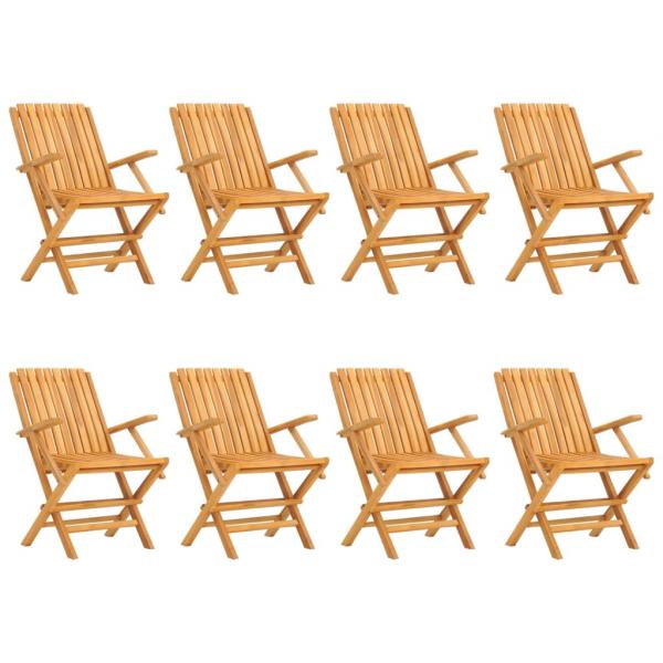 Gartenstühle 8 Stk. Klappbar 61x67x90 cm Massivholz Teak