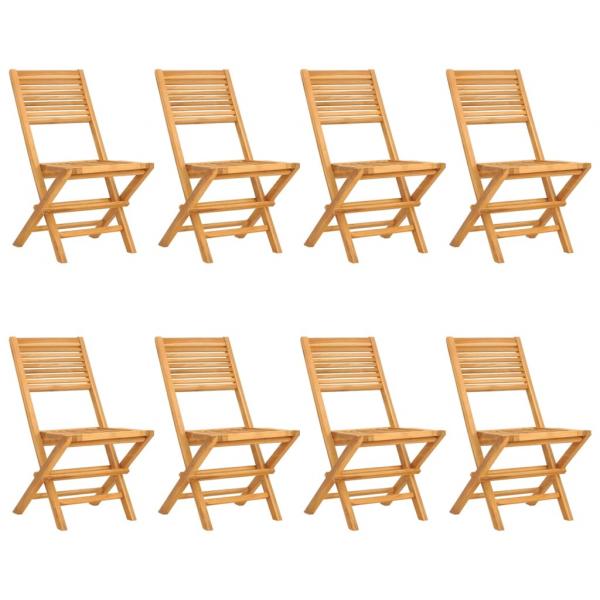ARDEBO.de - Gartenstühle 8 Stk. Klappbar 47x62x90 cm Massivholz Teak