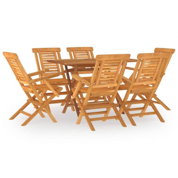 ARDEBO.de - 7-tlg. Garten-Essgruppe Massivholz Teak