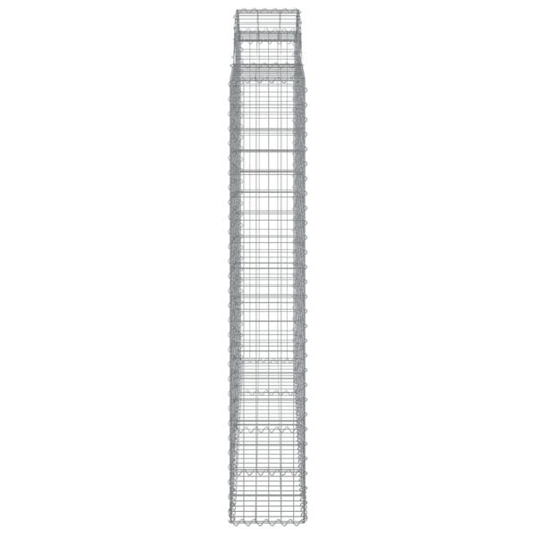 Gabionen mit Hochbogen 4 Stk. 200x50x180/200cm Verzinktes Eisen