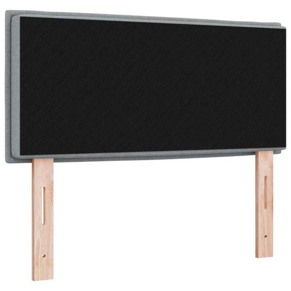 Kopfteil mit LED Hellgrau Stoff 80 cm Bettgestell Rechteckig