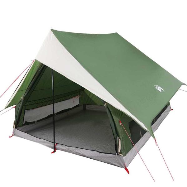 7-Personen Campingzelt Grün Polyester, Stahl 7-Personen
