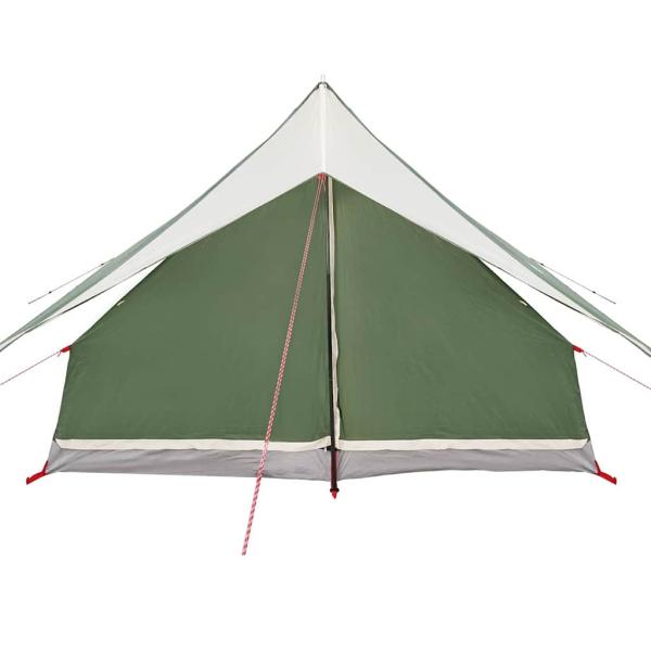 7-Personen Campingzelt Grün Polyester, Stahl 7-Personen