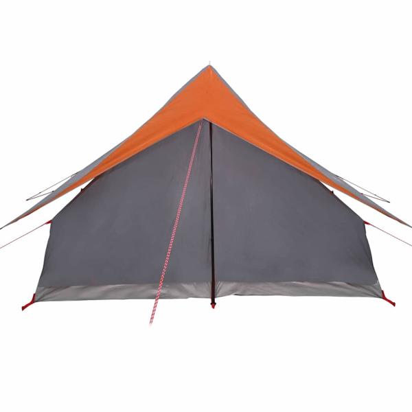 Familienzelt 7-Personen Grau und Orange Polyester 7-Personen