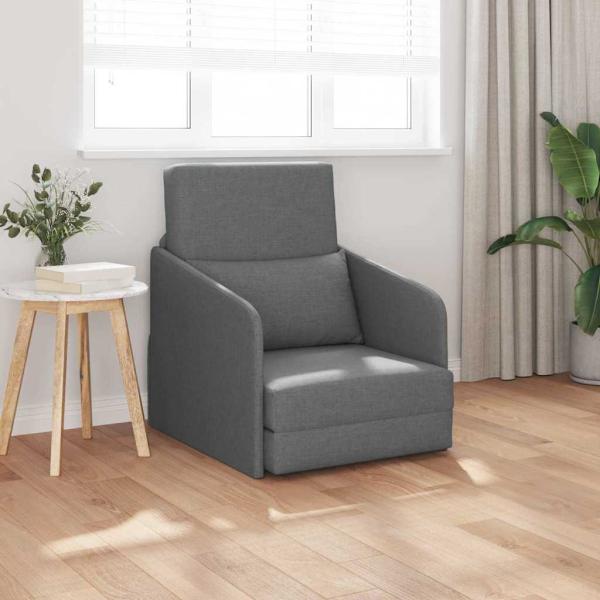 ARDEBO.de - Sofa Dunkelgrau Stoff 200 x 60 x 62 cm Langlebig