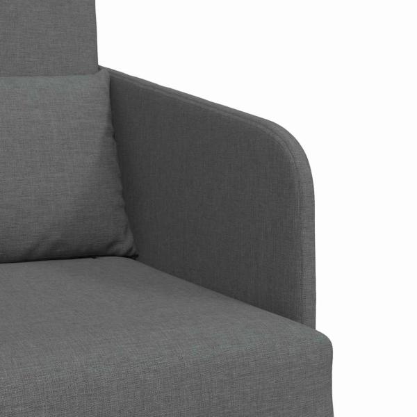 Sofa Dunkelgrau Stoff 200 x 60 x 62 cm Langlebig