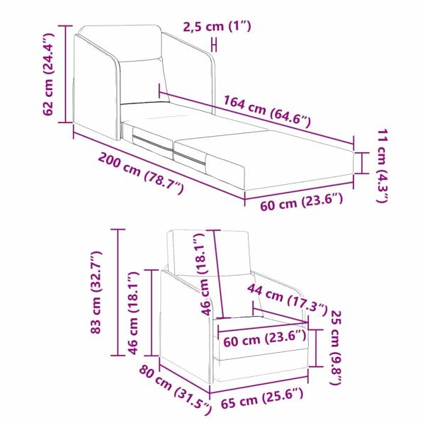 Sofa Schwarz Polyester, Holz 200 x 60 x 62 cm Ergonomisch