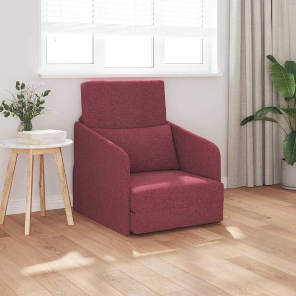 ARDEBO.de - Sofa Weinrot Polyester 200 x 60 x 62 cm Abnehmbare Bezüge