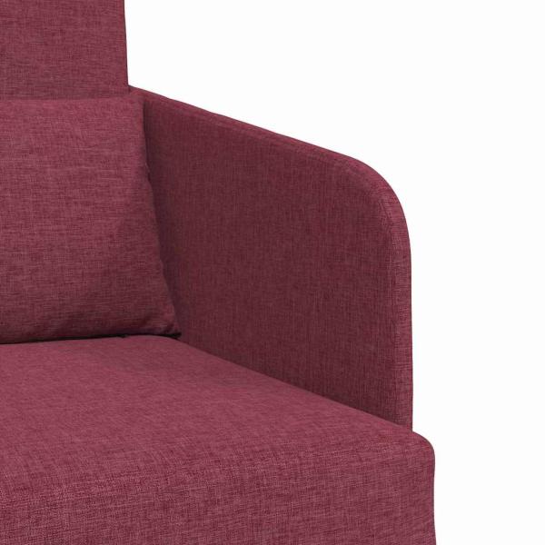 Sofa Weinrot Polyester 200 x 60 x 62 cm Abnehmbare Bezüge