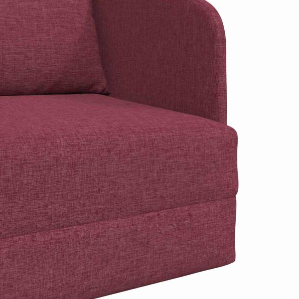 Sofa Weinrot Polyester 200 x 60 x 62 cm Abnehmbare Bezüge