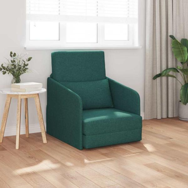 ARDEBO.de - Sofa Dunkelgrün Polyesterstoff 200 x 60 x 62 cm Langlebig