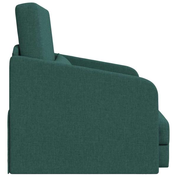 Sofa Dunkelgrün Polyesterstoff 200 x 60 x 62 cm Langlebig