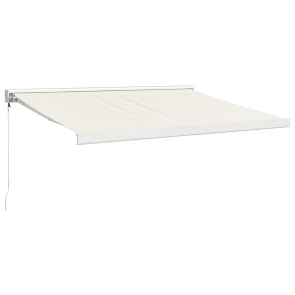Markise Einziehbar Creme 3,5x2,5 m Stoff und Aluminium