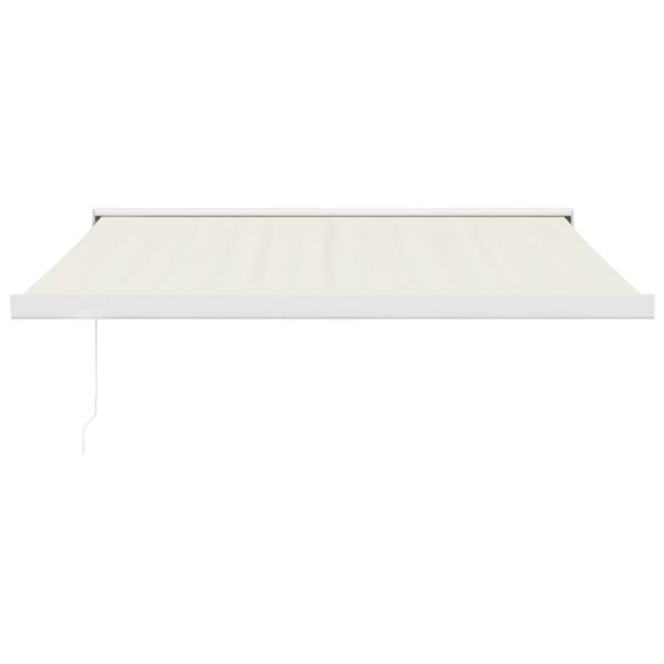 Markise Einziehbar Creme 3,5x2,5 m Stoff und Aluminium