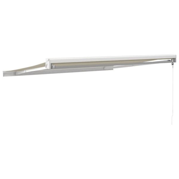 Markise Einziehbar Creme 3,5x2,5 m Stoff und Aluminium