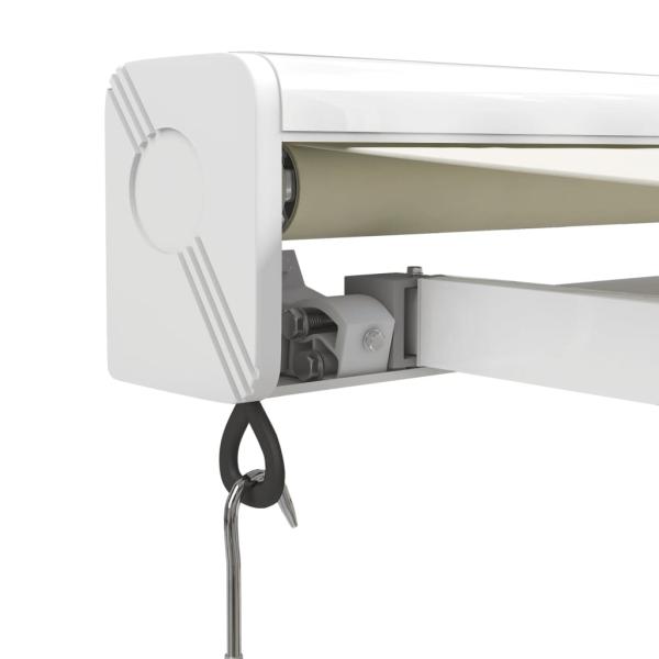 Markise Einziehbar Creme 3,5x2,5 m Stoff und Aluminium