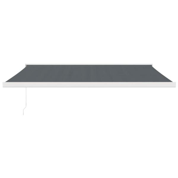 Markise Einziehbar Anthrazit 4x3 m Stoff und Aluminium