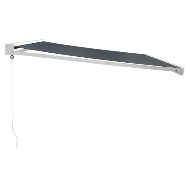 Markise Einziehbar Anthrazit 4x3 m Stoff und Aluminium