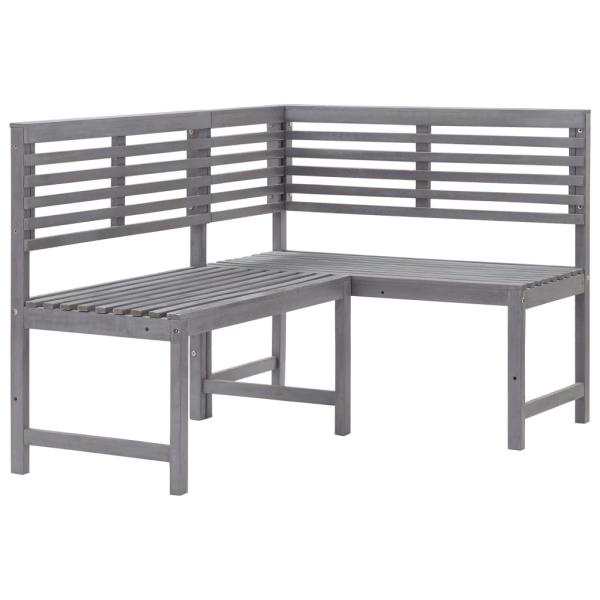 2-tlg. Bistro-Set Massivholz Akazie Grau