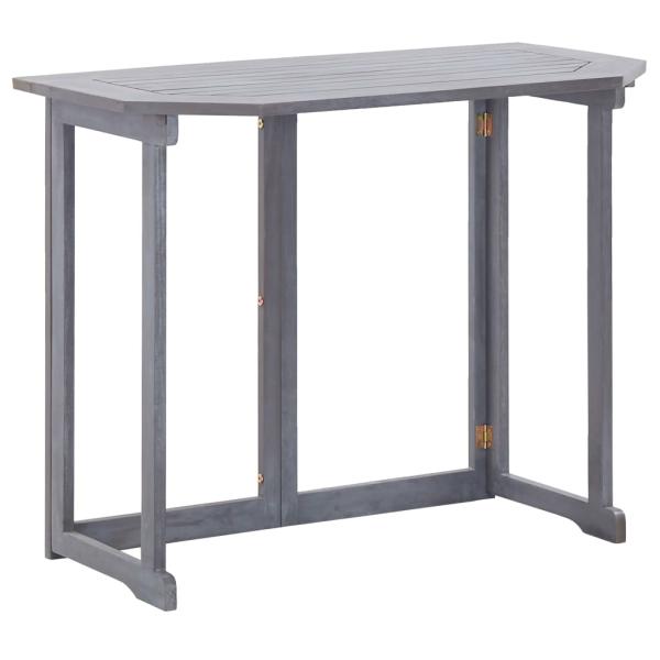 2-tlg. Bistro-Set Massivholz Akazie Grau